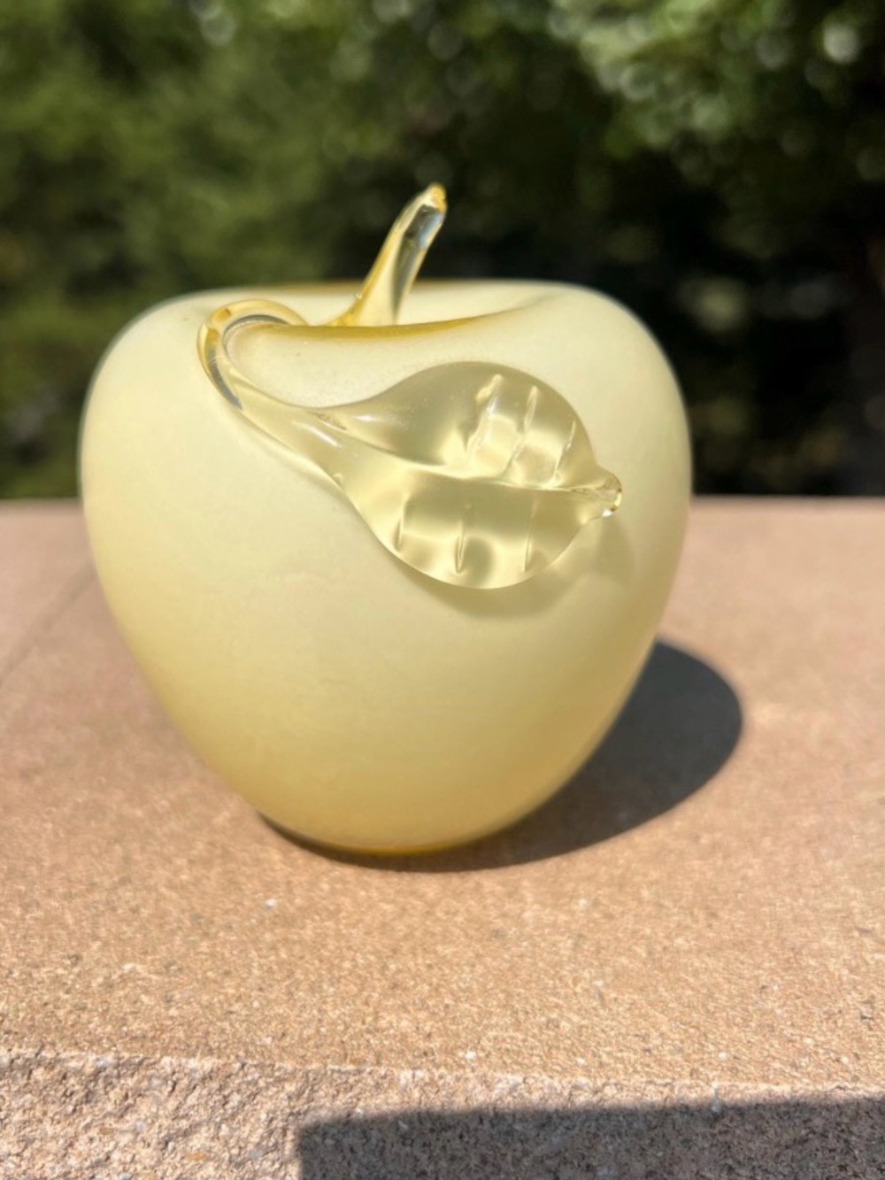 Fenton Candle Glow Apple paperweight !